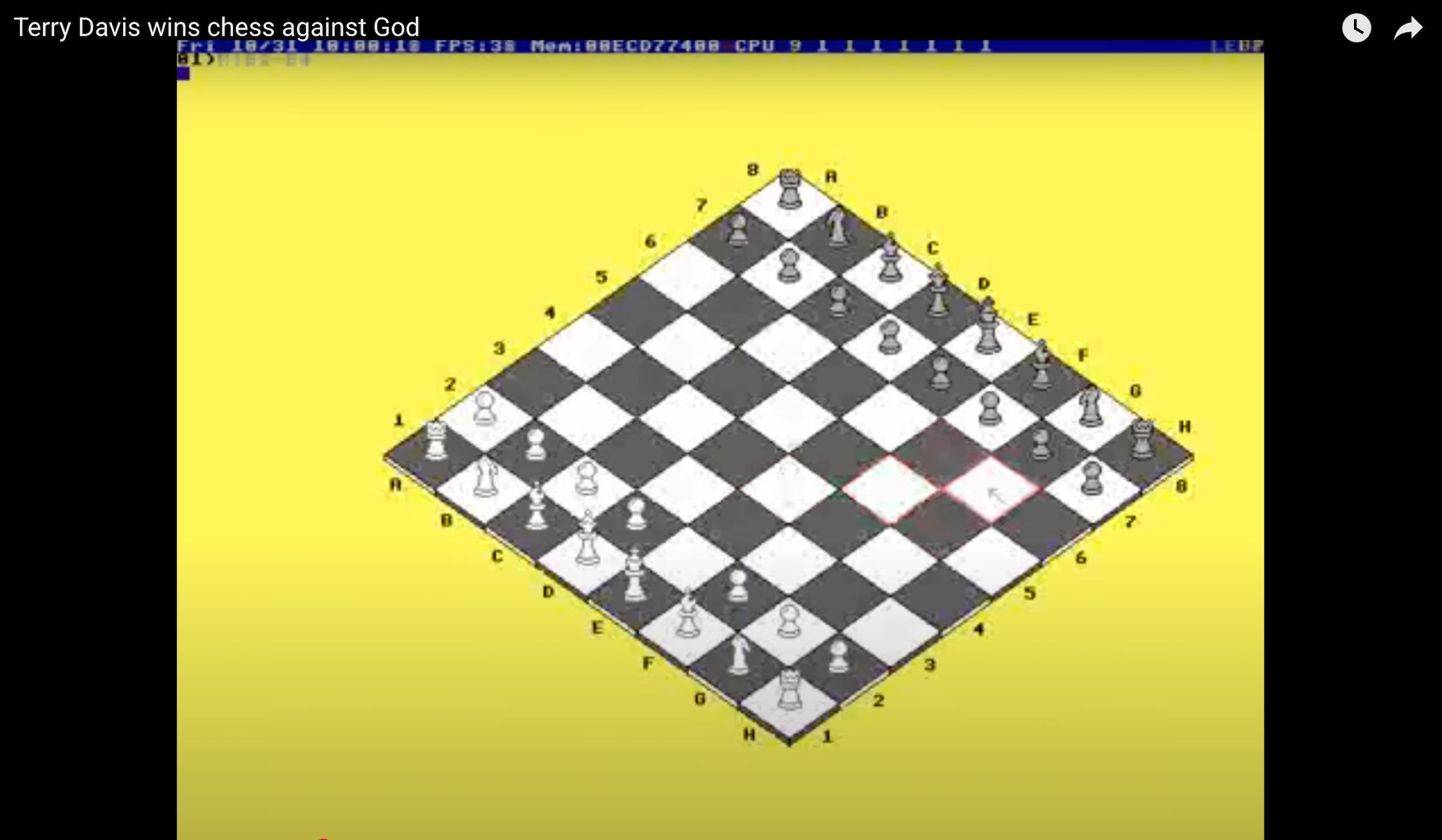 Terry Davis playing chess against God